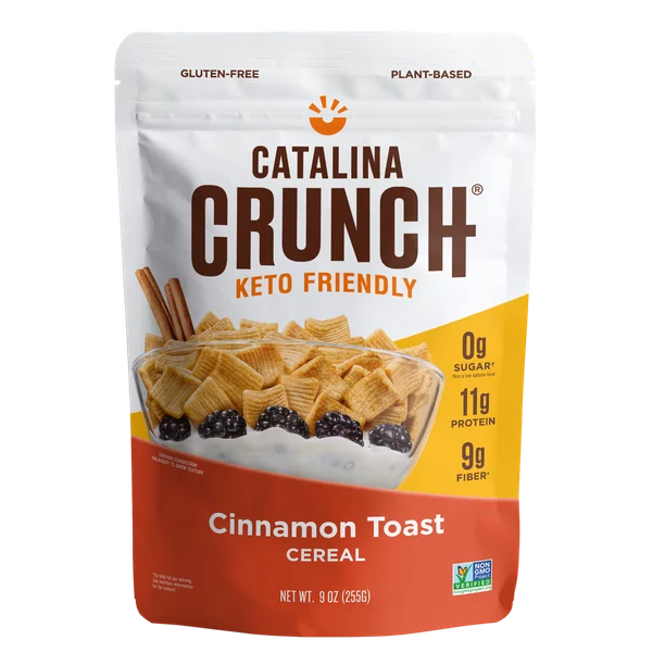 Catalina Crunch Cinnamon Toast Low Carb Keto Cereal 9oz Bag