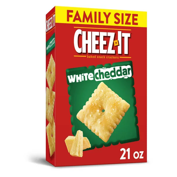 Cheez-It Cheese Crackers, White Cheddar, 21 Oz, Caja