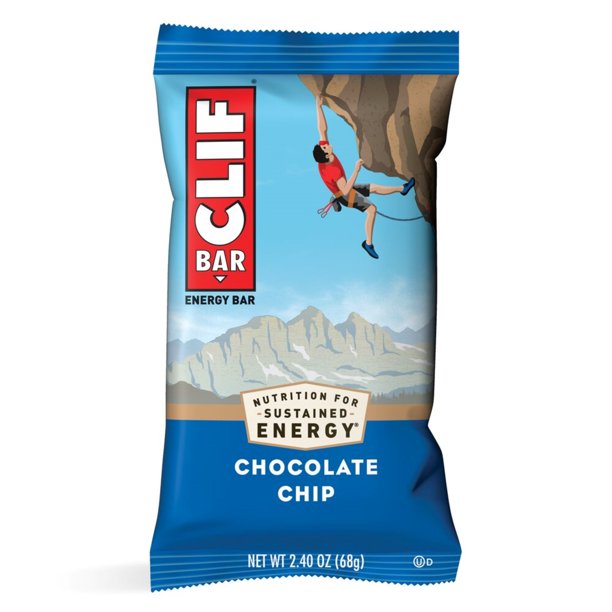 CLIF BAR® Energy Bars, Chocolate Chip, 10g Protein Bar, 12 Barras, 2.4 oz