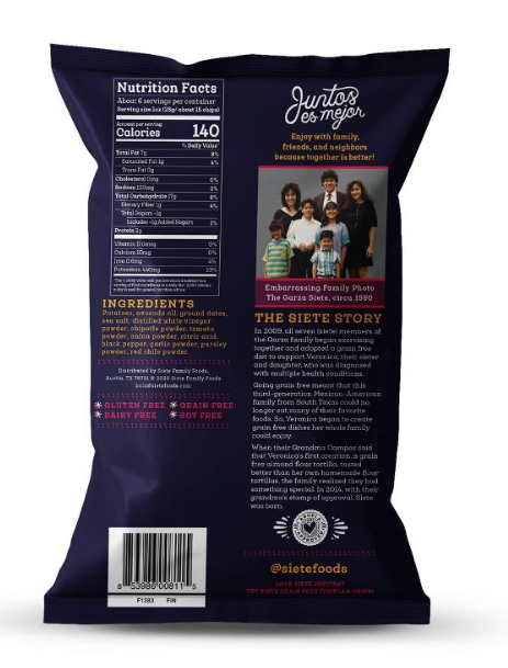 Siete Chipotle BBQ Kettle Chips - 5.5oz