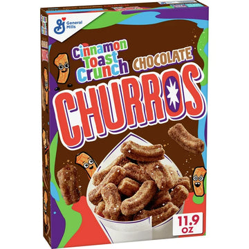 Chocolate Churros Cinnamon Toast Crunch Breakfast Cereal, 11.9 OZ Cereal Box