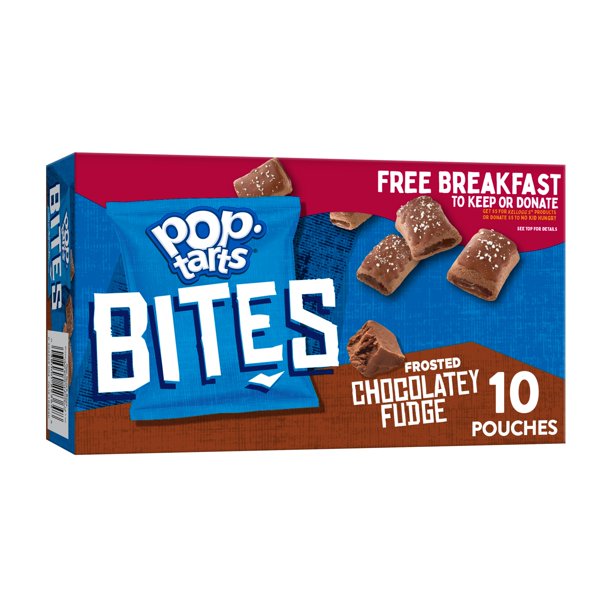 Pop-Tarts Baked Pastry Bites, Frosted Chocolatey Fudge, Caja de 10, 14.1 Oz