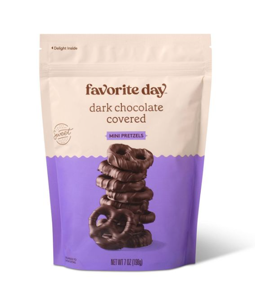 Dark Chocolate Covered Mini Pretzels - 7oz - Favorite Day™
