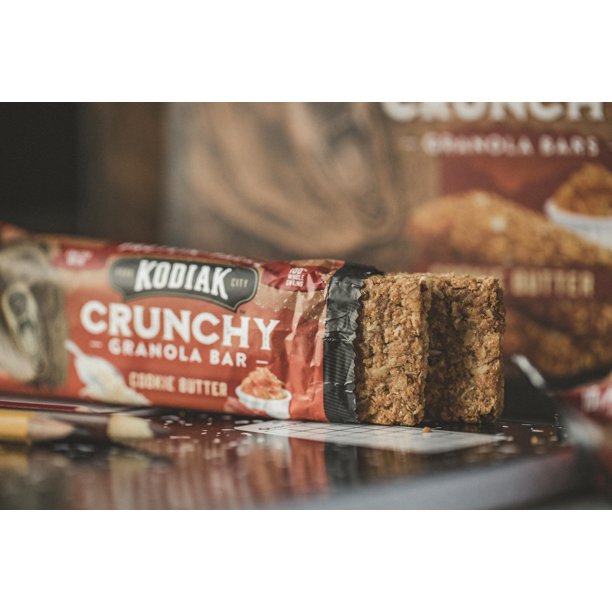 Kodiak Cakes Cookie Butter Crunchy Granola Bars, 10g of Protein, Cont. 6, 1.59 oz