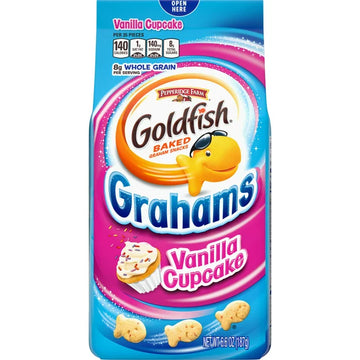 Goldfish Grahams Vanilla Cupcake Crackers, Snack Crackers, Caja de 6.6 oz