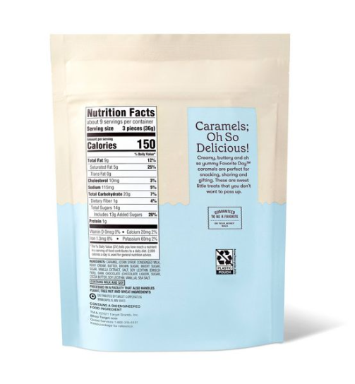 Dark Chocolate Sea Salt Caramels - 11oz - Favorite Day™