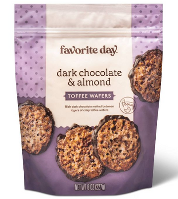 Dark Chocolate Almond Toffee Wafer - 8oz - Favorite Day™