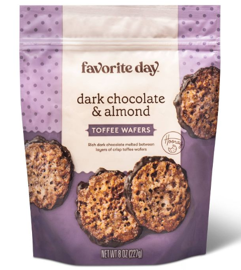 Dark Chocolate Almond Toffee Wafer - 8oz - Favorite Day™