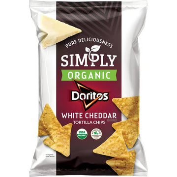 Simply Doritos Organic White Cheddar Tortilla Chips, Bolsa de 7.5 oz