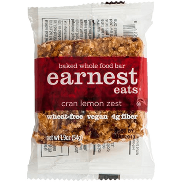 Earnest Eats Baked Whole Food Bar, Cran Lemon Zest