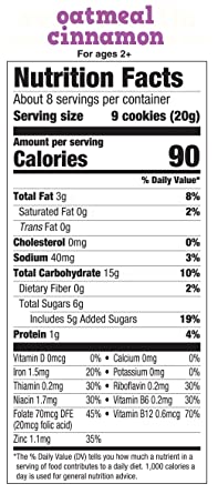 Earth's Best Letter of the Day Galletas Orgánicas, Avena y Canela, 5.3 oz (Paquete de 6)