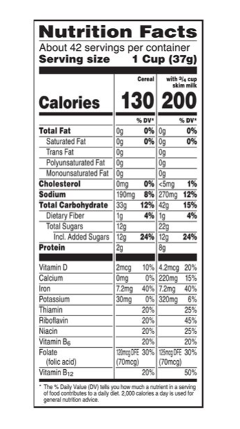 Kellogg's Frosted Flakes, Breakfast Cereal, Original, Fuente Excelente de 7 Vitaminas y Minerales, 55oz Box