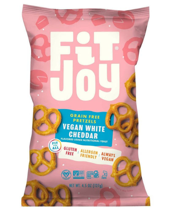 FitJoy Grain Free Pretzel Twists White Cheddar - 4.5oz