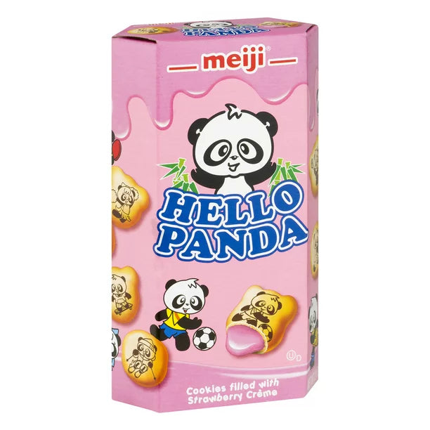 Meiji Hello Panda Cookies Strawberry Creame, 2.1 Oz