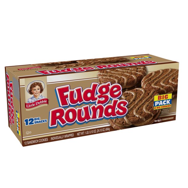 Little Debbie Big Pack Fudge Rounds 12 count, 24.10 oz