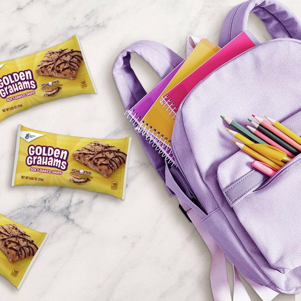 Golden Grahams Soft Baked Chewy Cereal Treat Bars, S'mores, 12 Barras