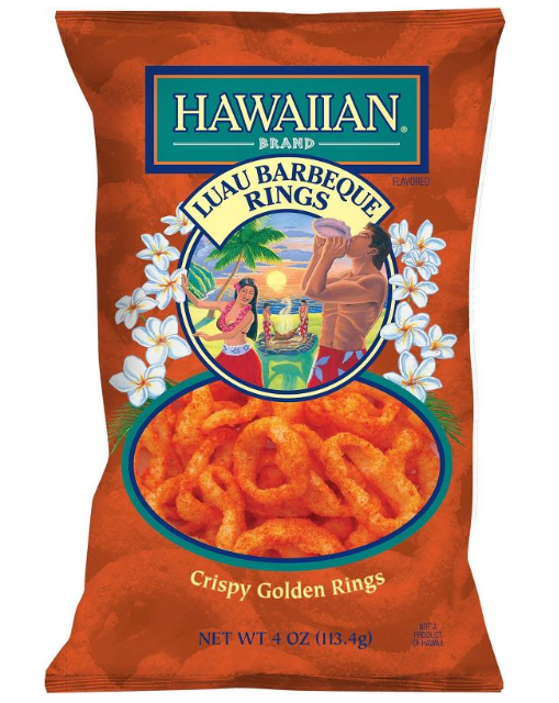 Hawaiian Snacks Luau Barbeque Rings - 4oz