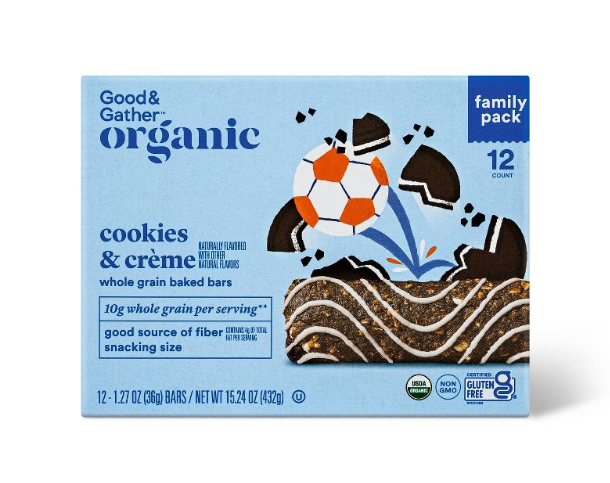 Organic Cookies and Créme Whole Grain Baked Bars - 12ct - Good & Gather™