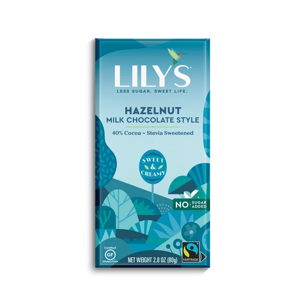 Lily's Hazelnut Milk Chocolate Style Bar, 2.8 oz