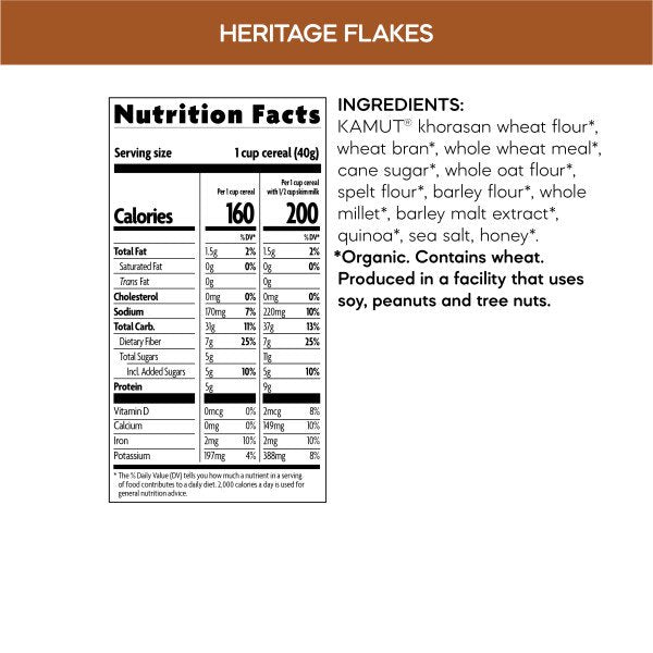 Nature's Path Organic Heritage Flakes Cereal 13oz Box