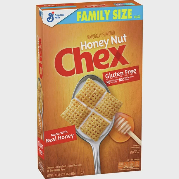 Honey Nut Chex Breakfast Cereal, Gluten Free, 19.6 oz