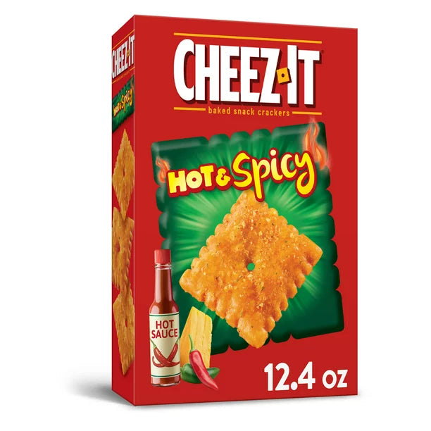 Cheez-It Cheese Crackers, Hot and Spicy, 12.4 Oz, Caja