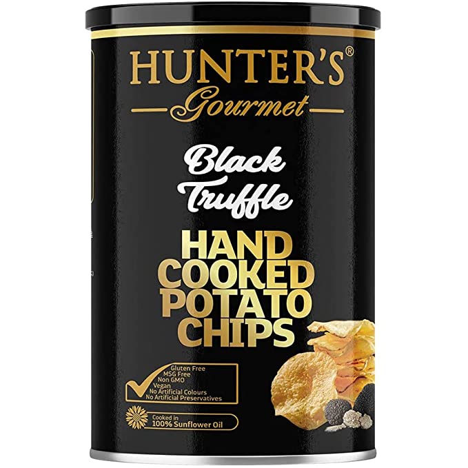 Hunter’s Gourmet Hand Cooked Potato Chips – Black Truffle – 150g