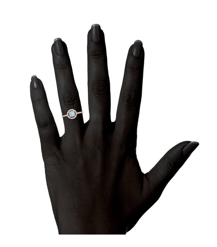 Anillo Opalo Holografico