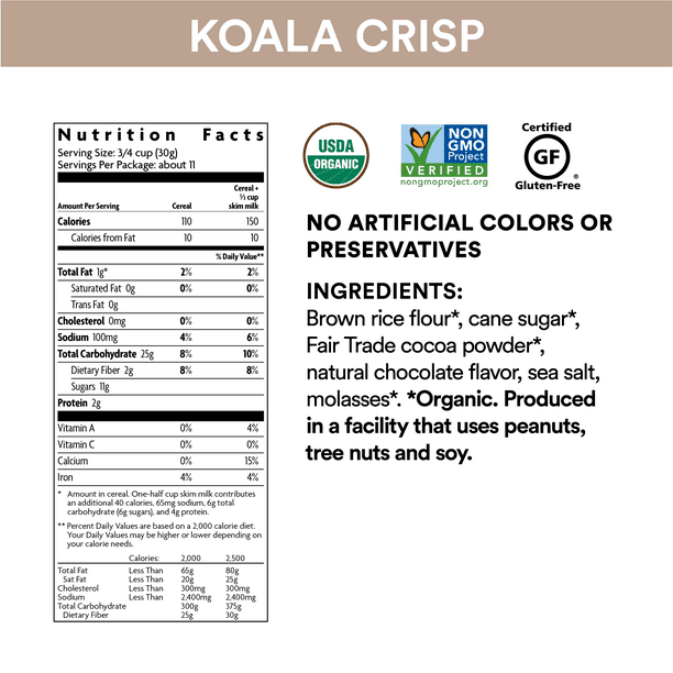 Nature's Path Organic, EnviroKidz Koala Crisp Cereal, Chocolate, 23.8 oz