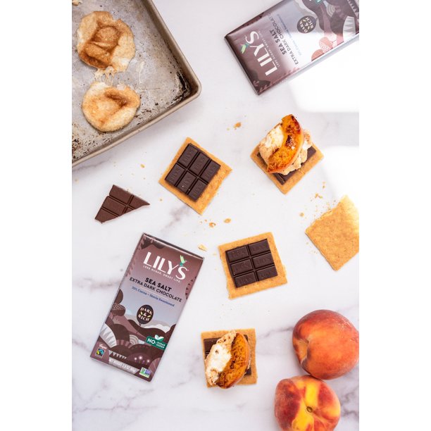 Lily's Sweets Sea Salt Extra Dark Chocolate Candy Bar, 2.8 Oz