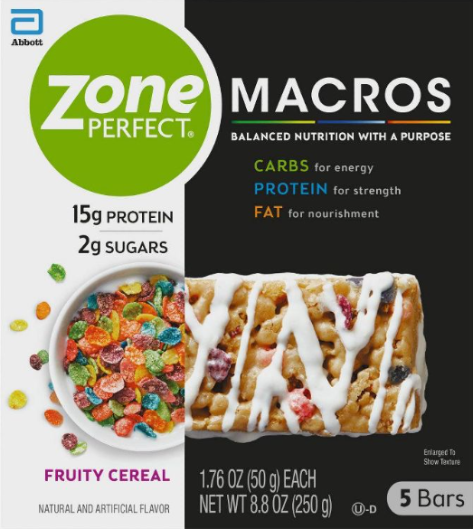 Zone Perfect Macros Fruity Cereal Nutrition Bars - Cont. 5