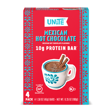 Unite Food, Natural Ingredient Protein Breakfast Bar, Mexican Hot Chocolate Flavor, Cont. 4, 1.59 oz.