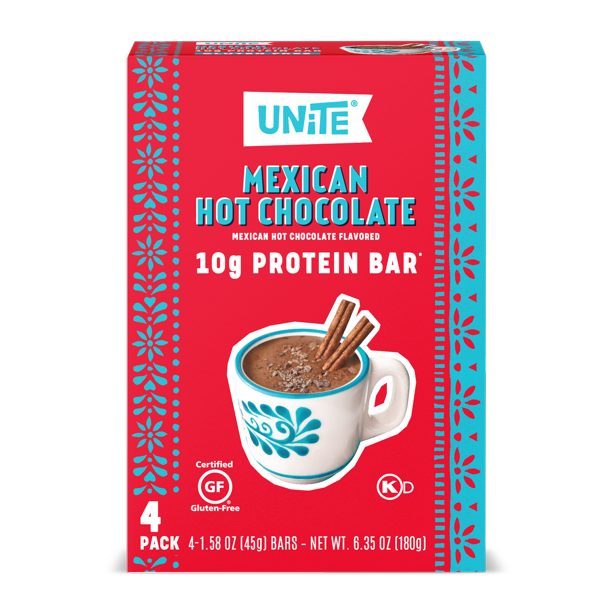 Unite Food, Natural Ingredient Protein Breakfast Bar, Mexican Hot Chocolate Flavor, Cont. 4, 1.59 oz.