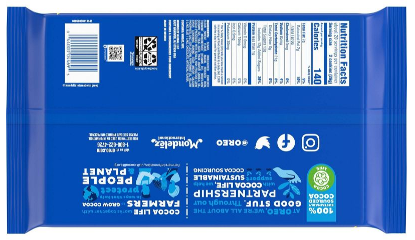 OREO Mint Flavor Creme Chocolate Sandwich Cookies Family Size - 20oz