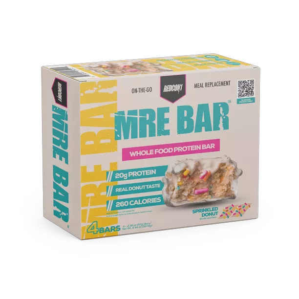 Redcon1 MRE Bar, Sprinkled Donut, 20g Protein, 2.36 Oz, Cont. 4