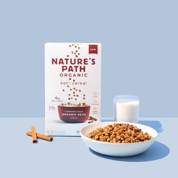 Nature's Path Organic Cinnamon Toast Keto Cereal Puffs, Gluten Free, 9 oz