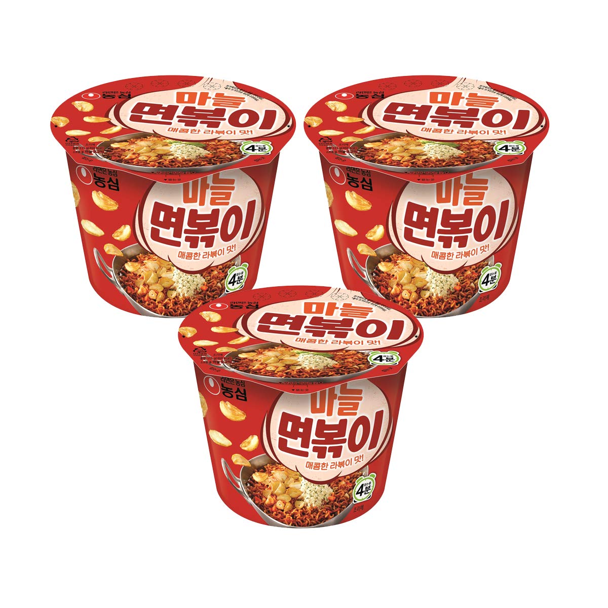 [Nongshim] Garlic Rabokki Cup Ramen Noodle Soup (3)