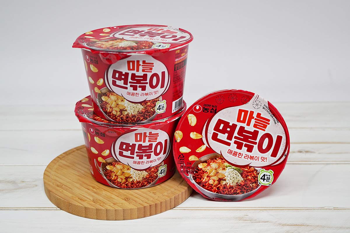 [Nongshim] Garlic Rabokki Cup Ramen Noodle Soup (3)