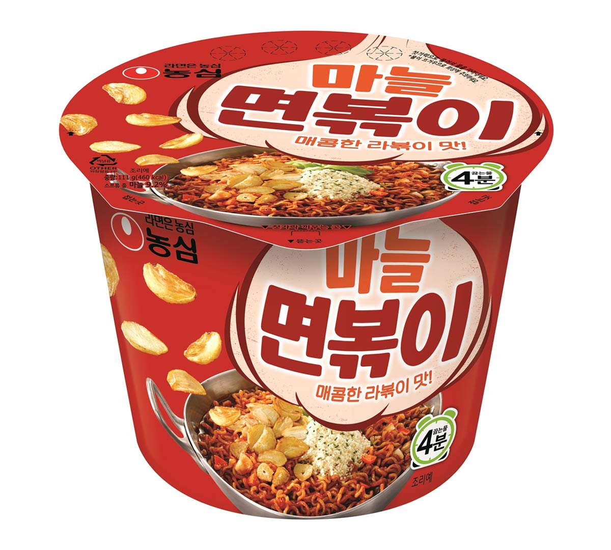 [Nongshim] Garlic Rabokki Cup Ramen Noodle Soup (3)