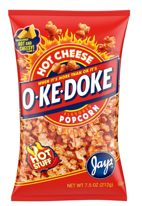 O-Ke-Doke Hot Cheese Flavored Popcorn - 7.5oz