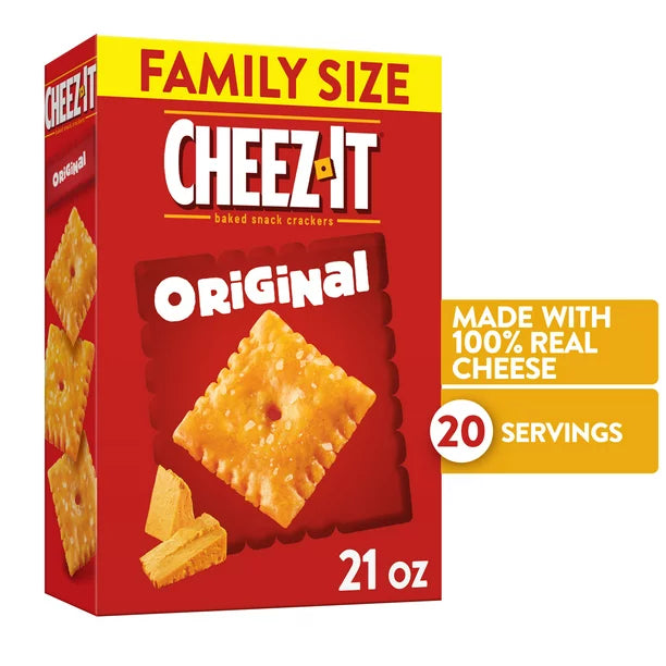 Cheez-It Cheese Crackers, Original, Caja de 21 Oz