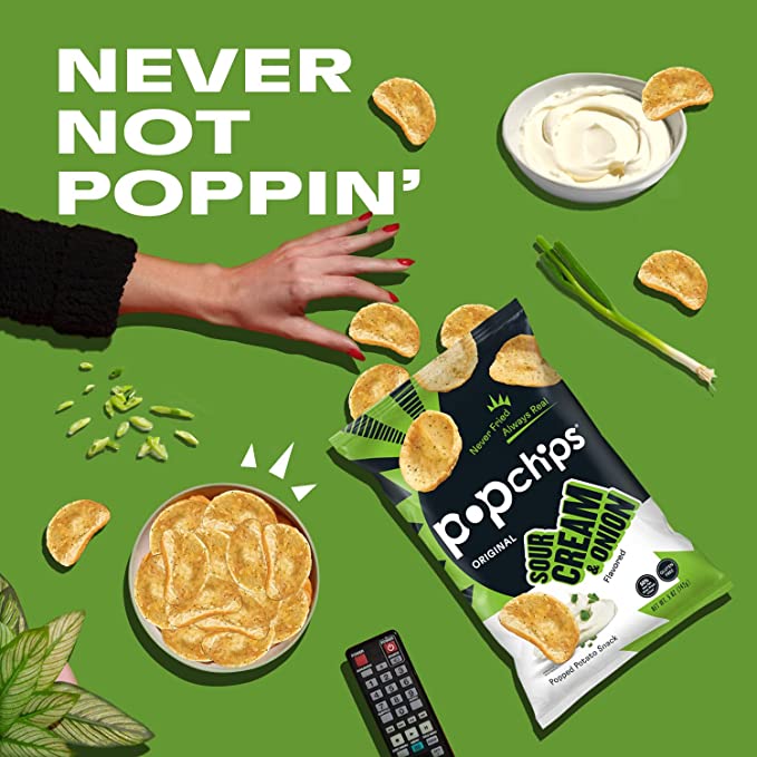 Popchips Potato Chips, Sour Cream & Onion, 5.0oz, Cont. 4