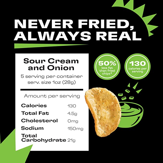 Popchips Potato Chips, Sour Cream & Onion, 5.0oz, Cont. 4