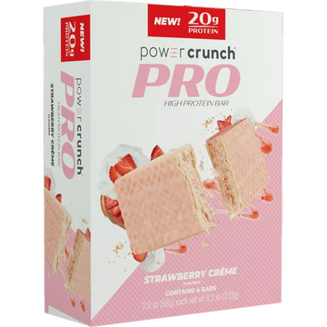 Power Crunch PRO High DH Hydrolyzed Whey protein bar, Strawberry Cream, 8.2 oz, Cont. 4