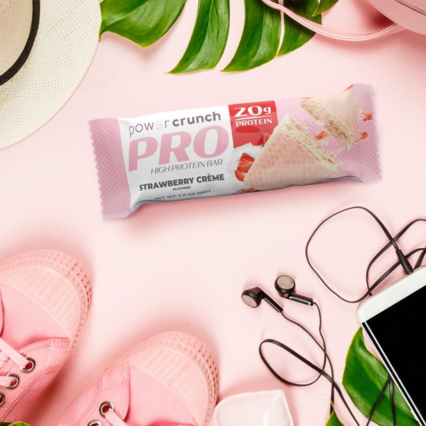 Power Crunch PRO High DH Hydrolyzed Whey protein bar, Strawberry Cream, 8.2 oz, Cont. 4