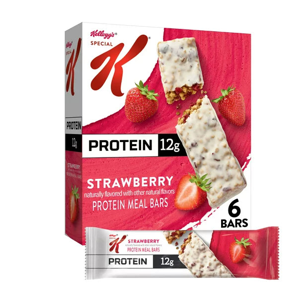 Kellogg's Special K Protein Bars, Strawberry, 6 Ct, 9.5 Oz, Caja