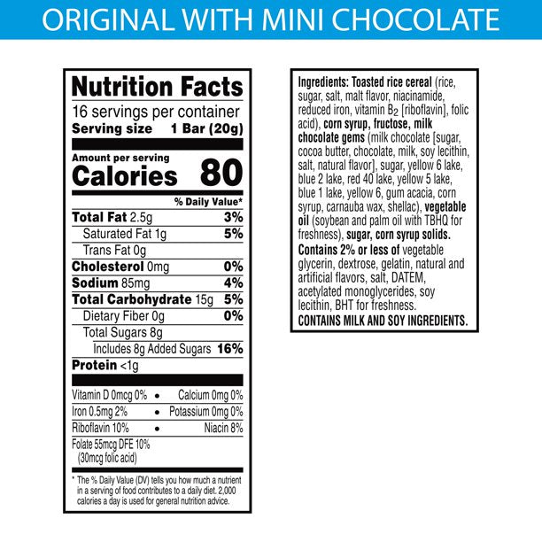 Kellogg's Rice Krispies Treats Marshmallow Snack Bars, Rainbow, Cont. 16, 11.2 Oz