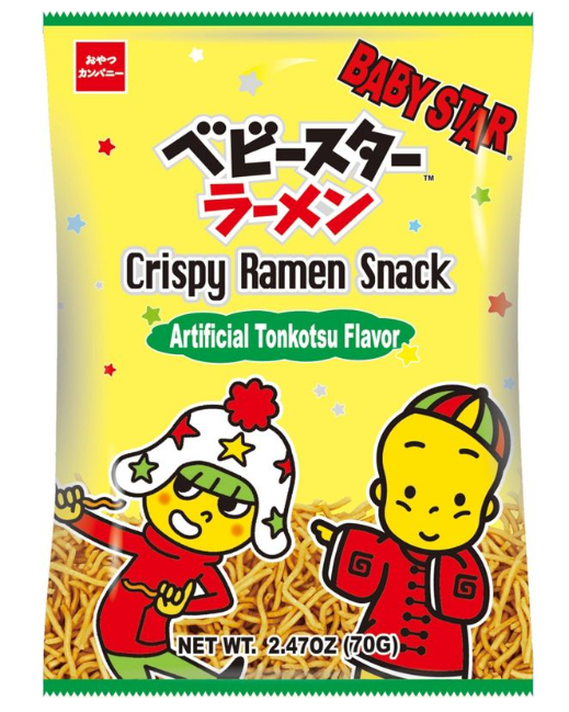 Shirakiku Baby Star Ramen Chips Tonkostu Pork - 2.47oz