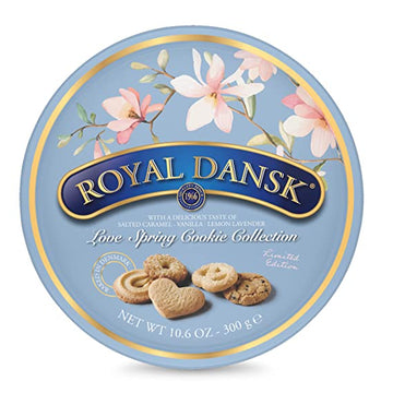 Royal Dansk Love Spring Cookie Collection | Galletas de Mantequilla de Caramelo Salado, Vainilla y Limón y Lavanda, 10.6oz