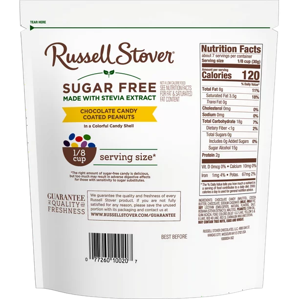 Russell Stover Sugar Free Chocolate Candy Gems, 7.5 oz